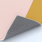 Pale Pink and Honey Mustard Minimalist Color Block Solid Rug Gallery Image 4