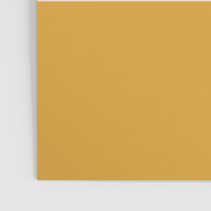 Pale Pink and Honey Mustard Minimalist Color Block Solid Poster Gallery Image 3