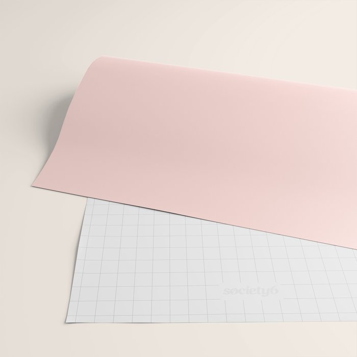 Pale Pink and Honey Mustard Minimalist Color Block Solid Wrapping Paper Gallery Image 2