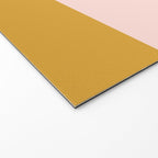 Pale Pink and Honey Mustard Minimalist Color Block Solid Welcome Mat Gallery Image 2