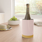 Pale Pink and Honey Mustard Minimalist Color Block Solid Wine Chiller Gallery Image 4