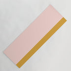 Pale Pink and Honey Mustard Minimalist Color Block Solid Yoga Mat Gallery Image 1