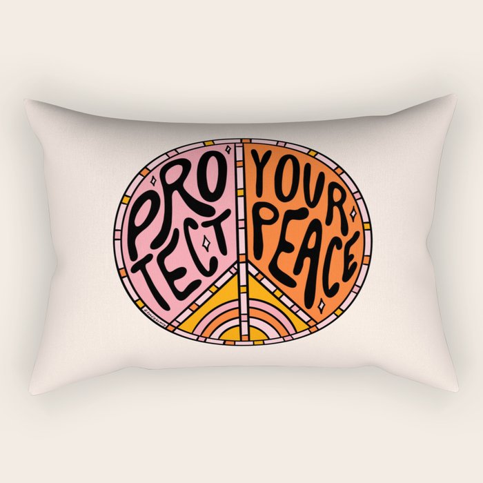 Protect Your Peace Rectangular Pillow Gallery Image 1