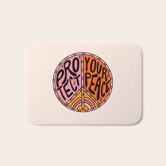 Protect Your Peace Bath Mat Gallery Image 1