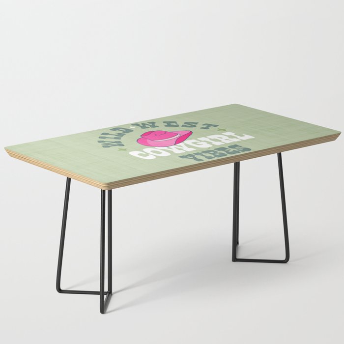 Wild-West Cowgirl Vibes with Hat Typography Pink and Green Coffee Table Gallery Image 1