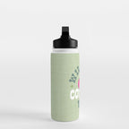 Wild-West Cowgirl Vibes with Hat Typography Pink and Green Water Bottle Gallery Image 3