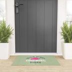 Wild-West Cowgirl Vibes with Hat Typography Pink and Green Welcome Mat Gallery Image 3