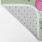 Wild-West Cowgirl Vibes with Hat Typography Pink and Green Bath Mat Gallery Image 2