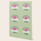 Wild-West Cowgirl Vibes with Hat Typography Pink and Green Wallpaper Gallery Image 2