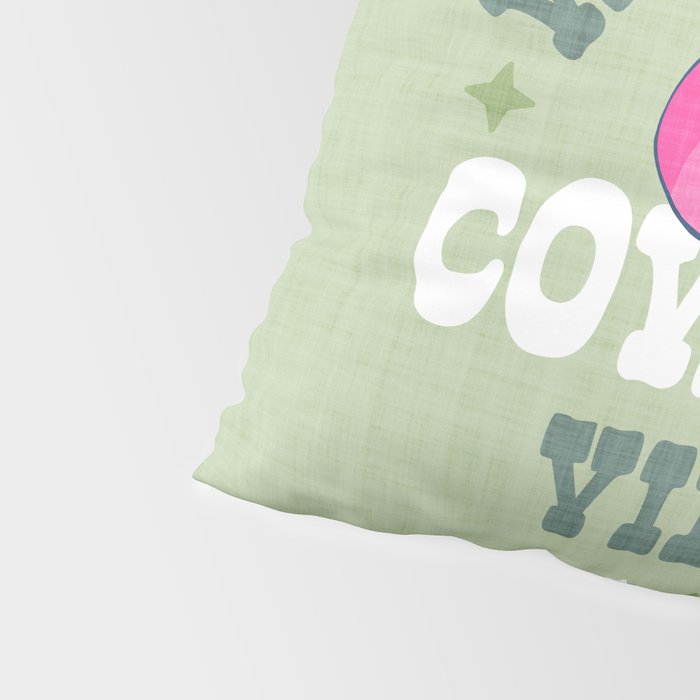 Wild-West Cowgirl Vibes with Hat Typography Pink and Green Pillow Sham Gallery Image 4
