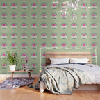 Wild-West Cowgirl Vibes with Hat Typography Pink and Green Wallpaper Gallery Image 3