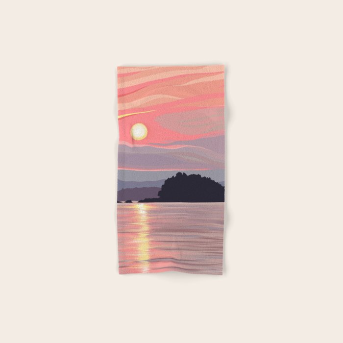 Smooth Sailboat Sunset Bath Towel Gallery Image 1