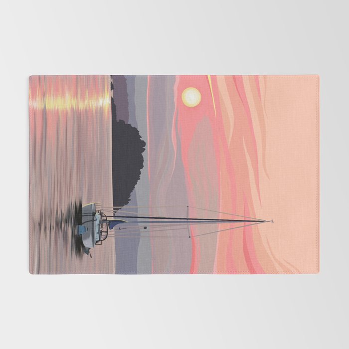 Smooth Sailboat Sunset Rug Gallery Image 2