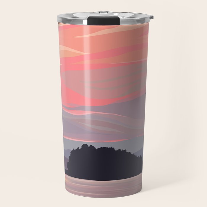 Smooth Sailboat Sunset Travel Mug Gallery Image 1
