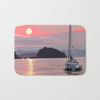 Smooth Sailboat Sunset Bath Mat Gallery Image 1