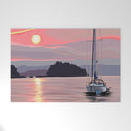 Smooth Sailboat Sunset Welcome Mat Gallery Image 1