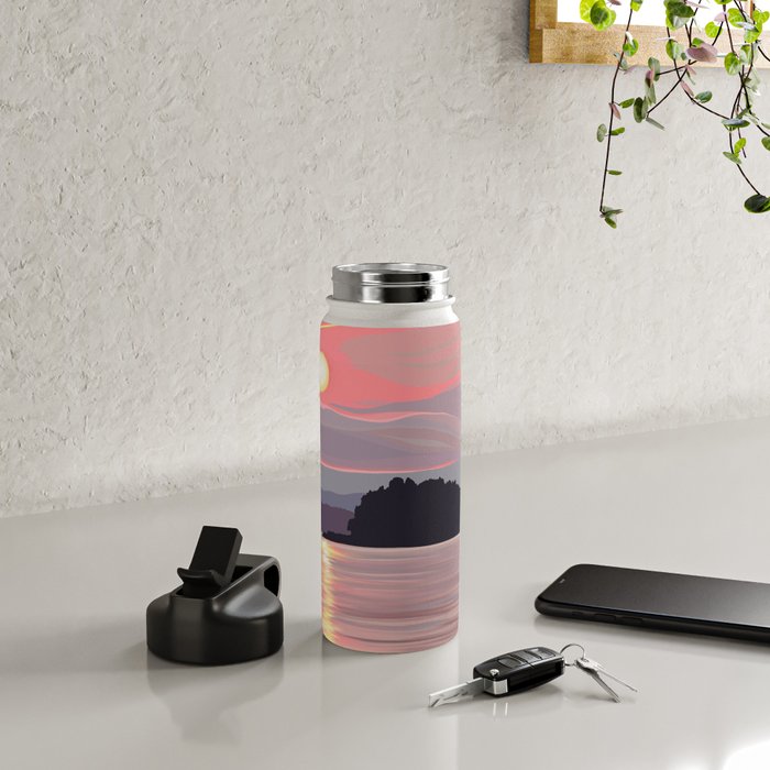 Smooth Sailboat Sunset Water Bottle Gallery Image 4