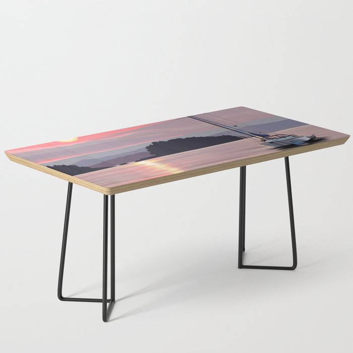 Smooth Sailboat Sunset Coffee Table Gallery Image 1