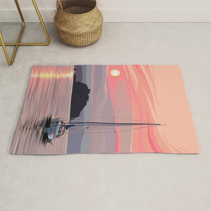 Smooth Sailboat Sunset Rug Gallery Image 1