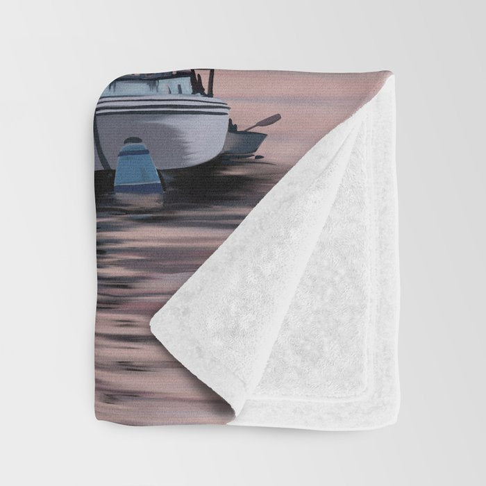 Smooth Sailboat Sunset Throw Blanket Gallery Image 3