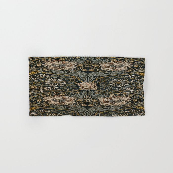 William Morris floral, honeysucklea Bath Towel Gallery Image 1