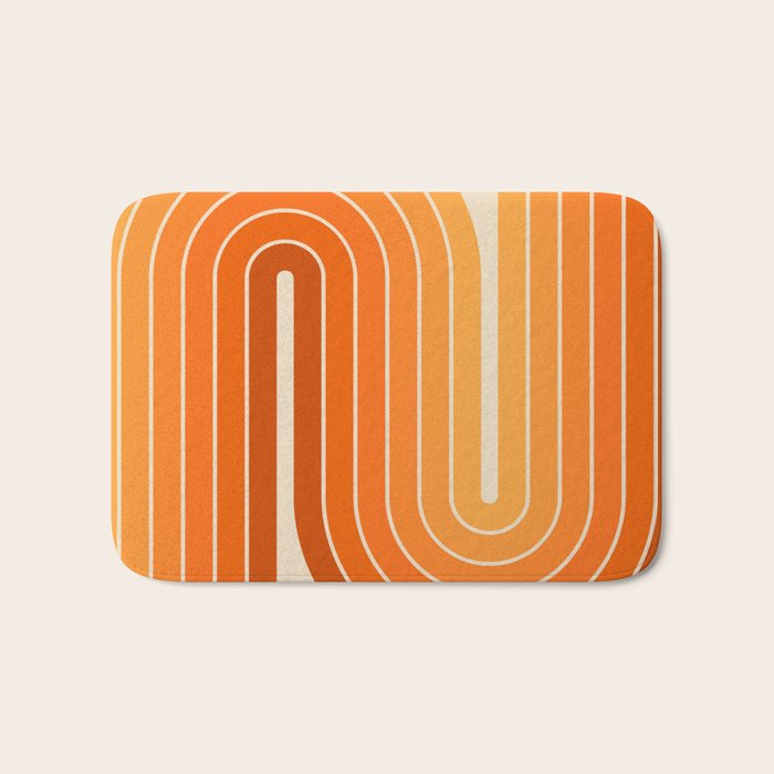 70s Retro Vintage Style Minimal Design 553 Bath Mat Gallery Image 1