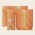 70s Retro Vintage Style Minimal Design 553 Placemat Gallery Image 1