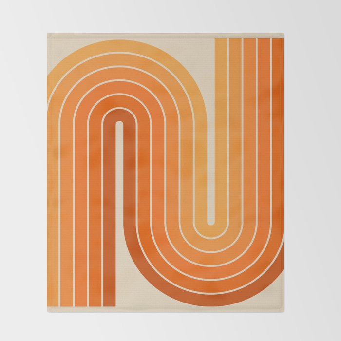 70s Retro Vintage Style Minimal Design 553 Throw Blanket Gallery Image 2