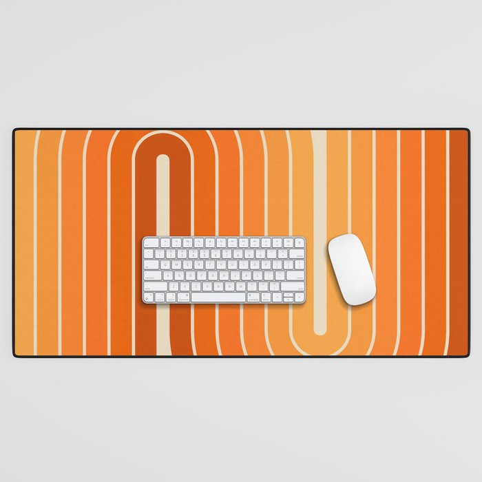 70s Retro Vintage Style Minimal Design 553 Desk Mat Gallery Image 1