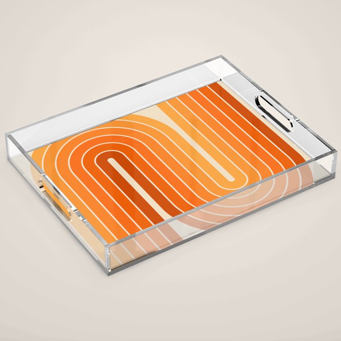 70s Retro Vintage Style Minimal Design 553 Acrylic Tray Gallery Image 1