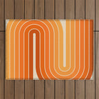 70s Retro Vintage Style Minimal Design 553 Outdoor Rug Gallery Image 1