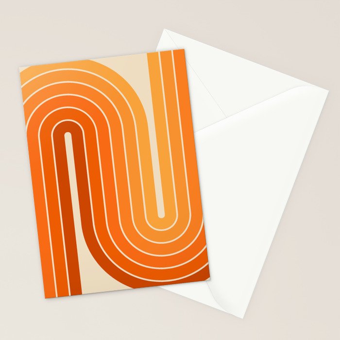 70s Retro Vintage Style Minimal Design 553 Stationery Card Gallery Image 2