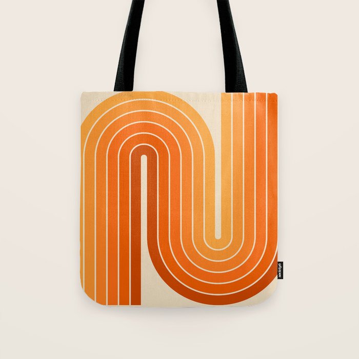 70s Retro Vintage Style Minimal Design 553 Tote Bag Gallery Image 1