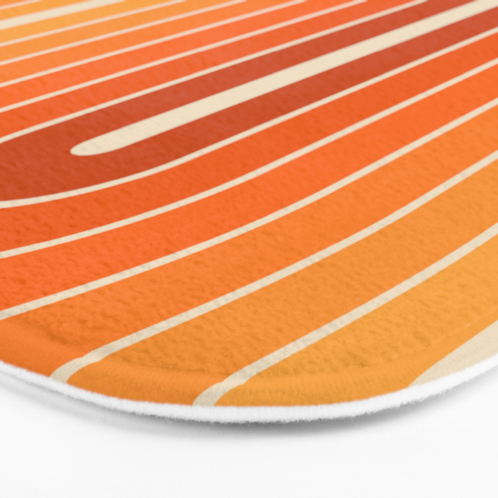 70s Retro Vintage Style Minimal Design 553 Bath Mat Gallery Image 3