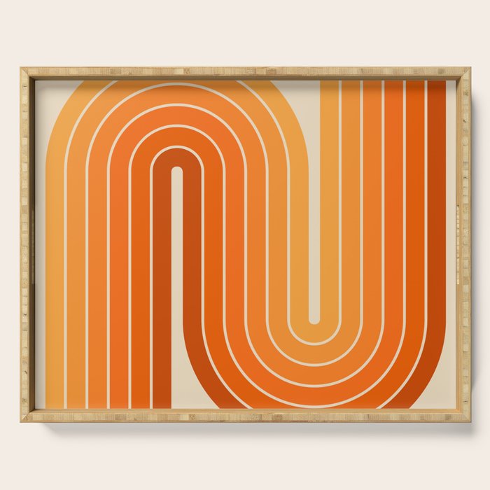 70s Retro Vintage Style Minimal Design 553 Serving Tray Gallery Image 1