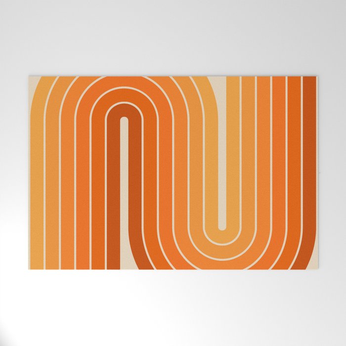 70s Retro Vintage Style Minimal Design 553 Welcome Mat Gallery Image 1
