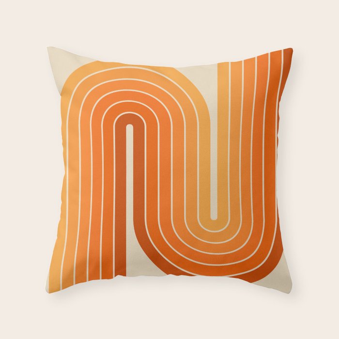 70s Retro Vintage Style Minimal Design 553 Throw Pillow Gallery Image 6