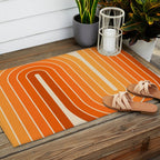 70s Retro Vintage Style Minimal Design 553 Outdoor Rug Gallery Image 2