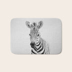Baby Zebra - Black & White Bath Mat Gallery Image 1