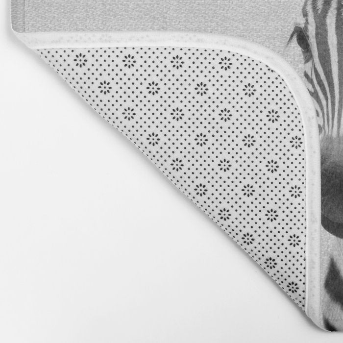 Baby Zebra - Black & White Bath Mat Gallery Image 2