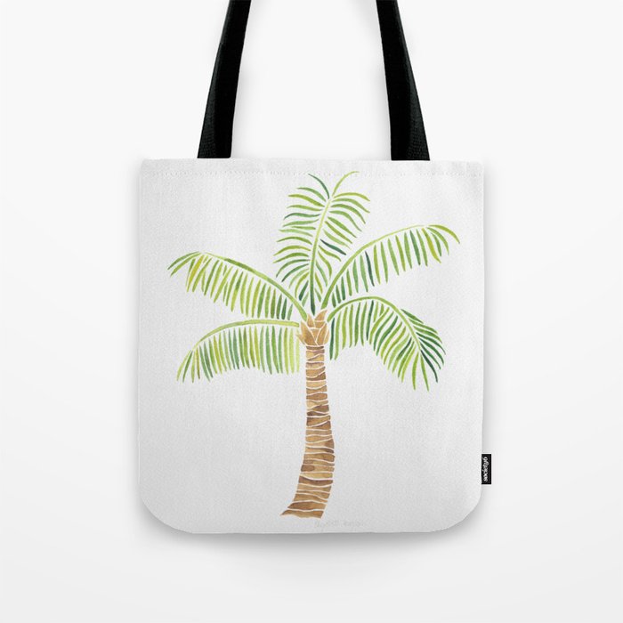 Palm Tree Watercolor Tote Bag Gallery Image 1