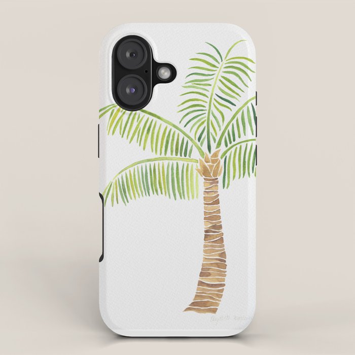 Palm Tree Watercolor iPhone Case