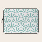Light teal mid century modern sun pattern Laptop Sleeve Gallery Image 2