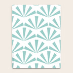 Light teal mid century modern sun pattern Notebook Gallery Image 4