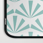 Light teal mid century modern sun pattern Laptop Sleeve Gallery Image 3