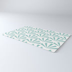 Light teal mid century modern sun pattern Rug Gallery Image 3