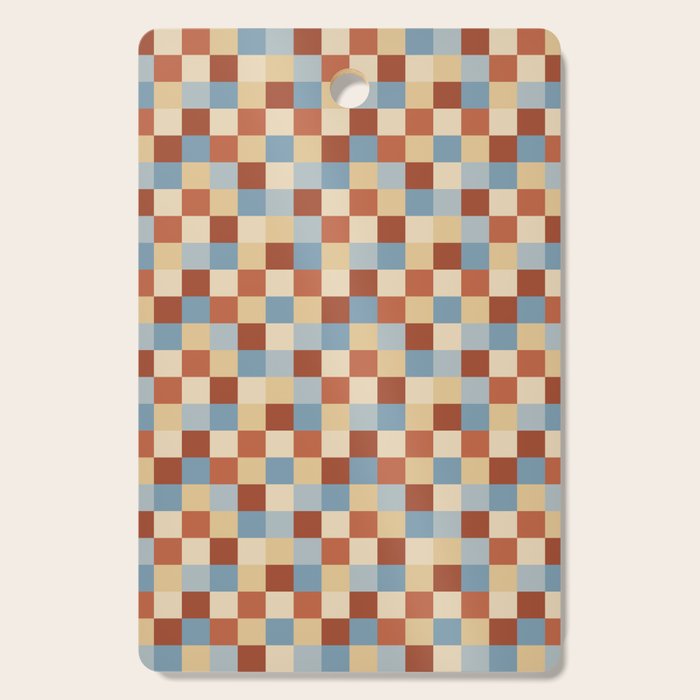 Bold Retro Checks Pattern - Small XX Cutting Board Gallery Image 1