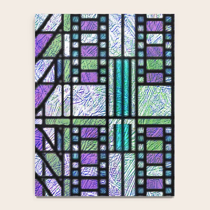 Aqua and Green Art Deco Stained Glass Design Notebook Gallery Image 4