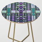 Aqua and Green Art Deco Stained Glass Design Side Table Gallery Image 2