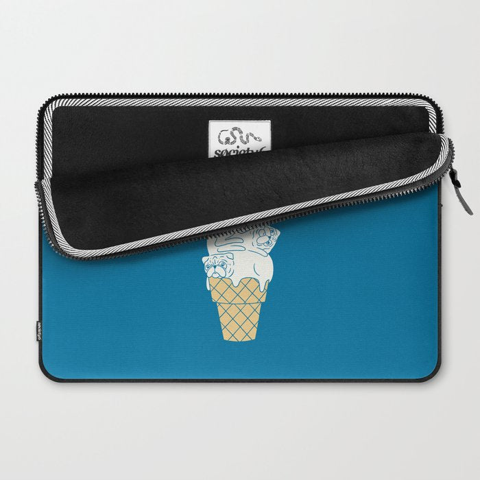 Pug Ice Cream Laptop Sleeve Gallery Image 2